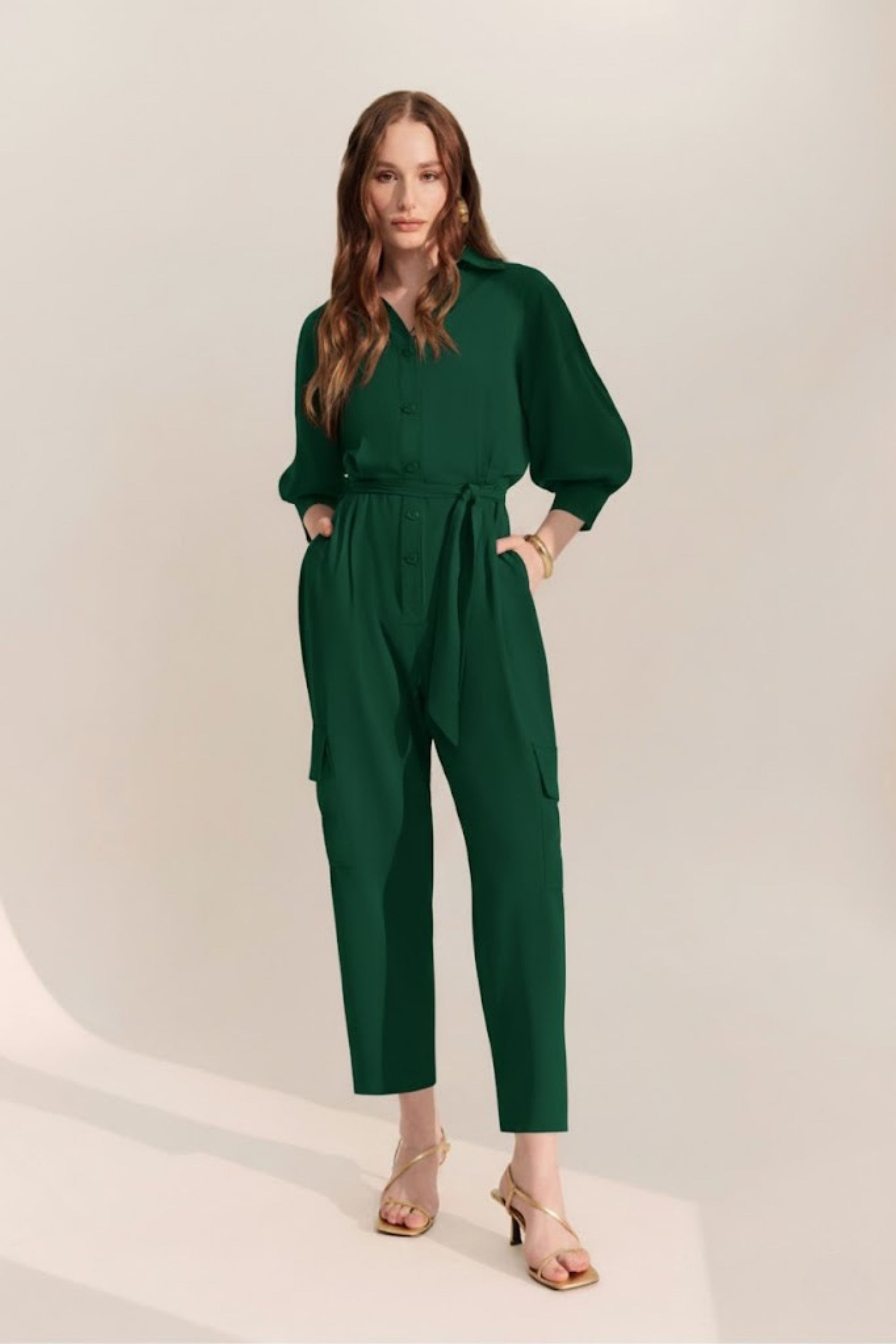 MACACÃO LONGO LISO COM FAIXA